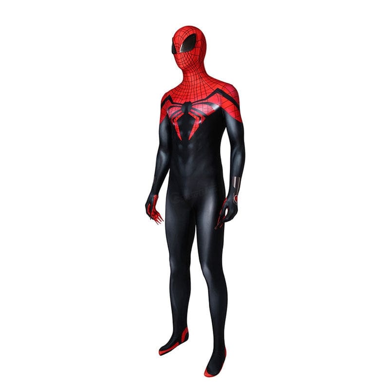 Superior Spider Man Peter Parker Spiderman Elastic Force Cosplay Costume Jumpsuit with Headgear