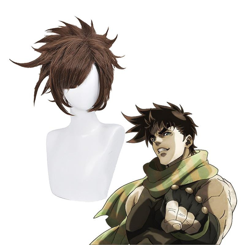 JoJo's Bizarre Adventure Battle Tendency Joseph Joestar Brown Cosplay Wigs