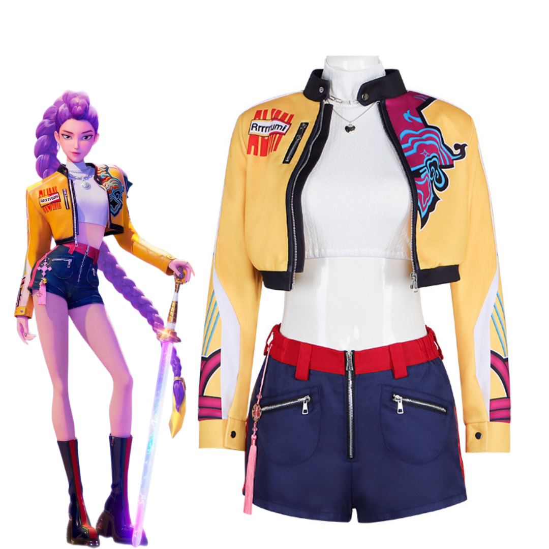 In Stock Kpop Girl Rumi Cosplay Costume - High-Quality & Complete Set (S-XXXL)