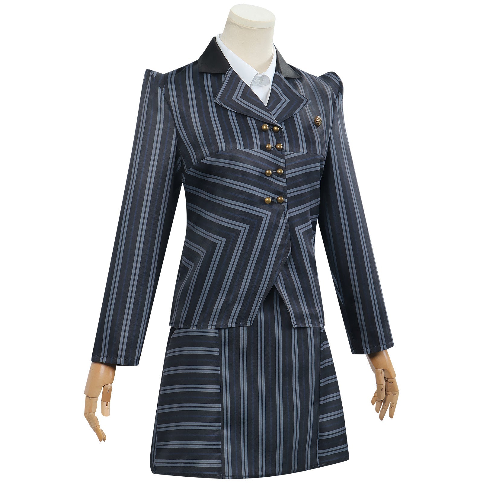 Wicked: For Good Witch Elphaba Black Stripe Suit Cosplay Costumes