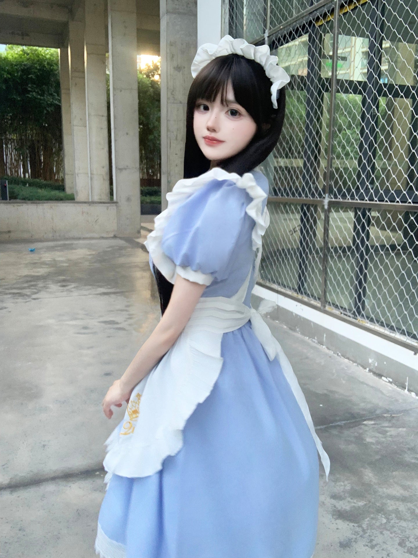 Queen Crown British Maid Outfit Long Dress Plus Cosplay Costume