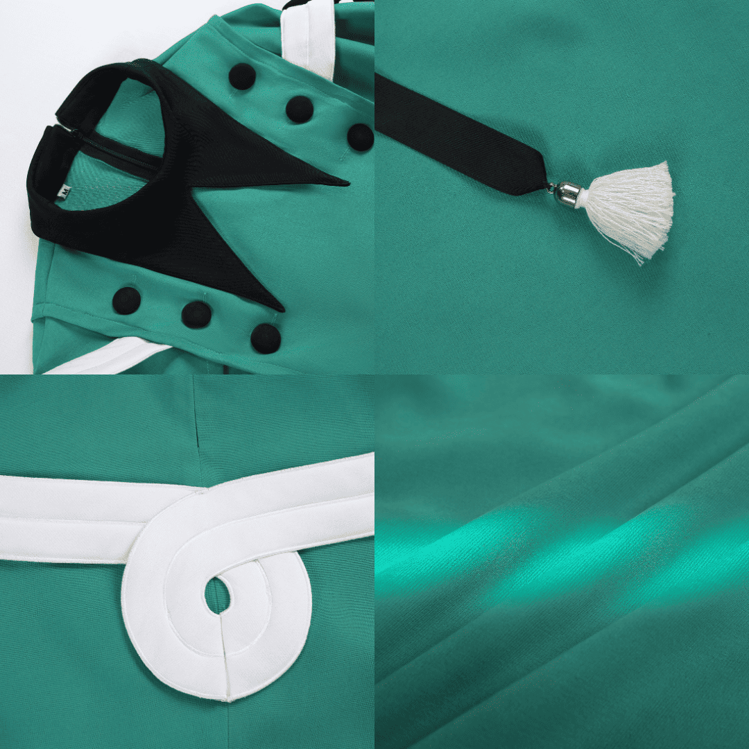 omgcos Anime Witch Hat Coco Green Cloak Cosplay Costume