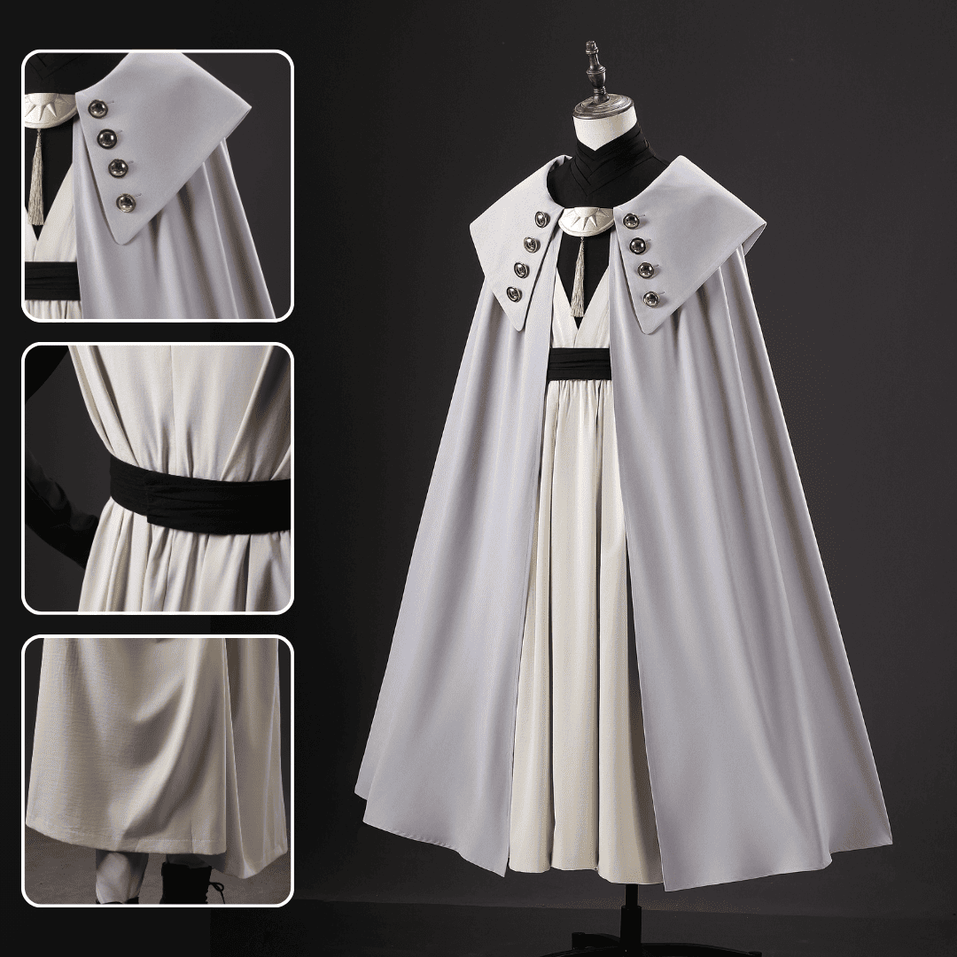 omgcos Anime Witch Hat Qifrey White Cloak Cosplay Costume