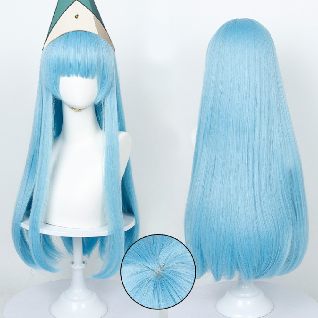 omgcos Anime Witch Hat Richeh Blue Long Cosplay Wigs