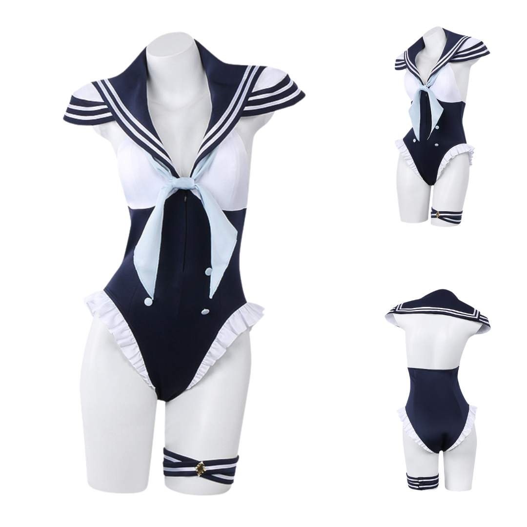 omgcos Dress Up Doll Kitagawa Navy Style Swimsuit Anime Cosplay Costume