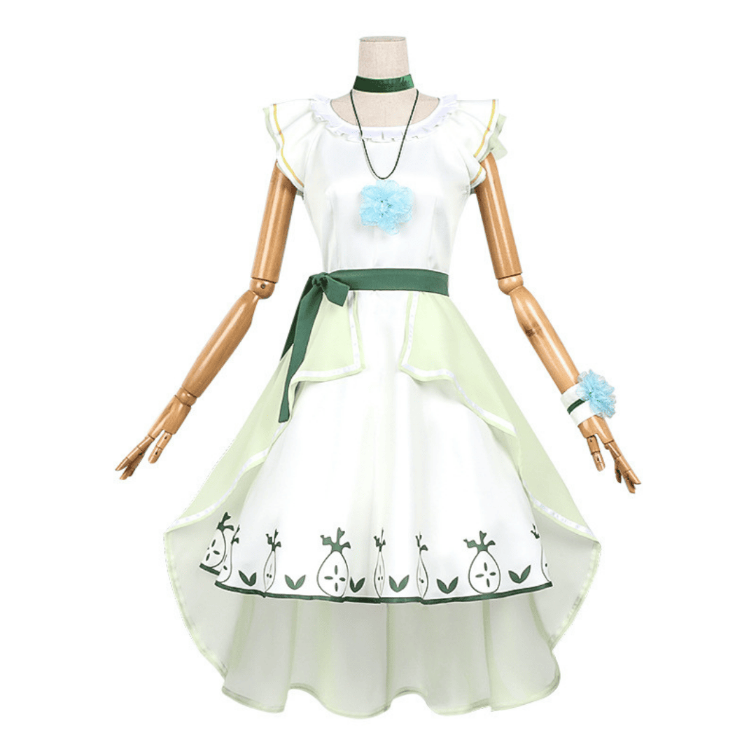 omgcos Frieren Cosplay Costume Cottagecore Dress Green Outfits