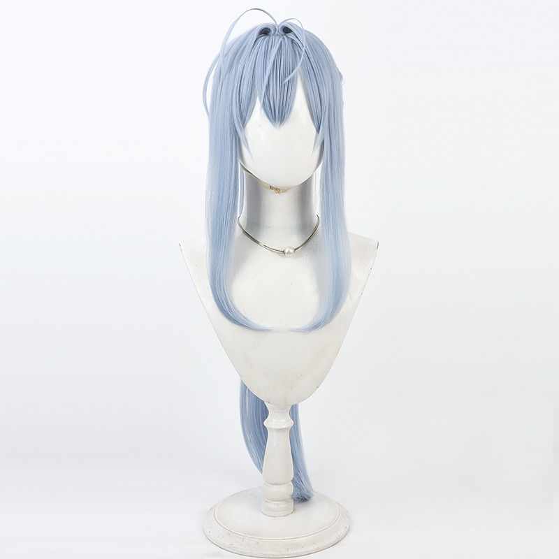omgcos Goddess of Victory: Nikke Anchor Light Blue Ponytail Cosplay Wig