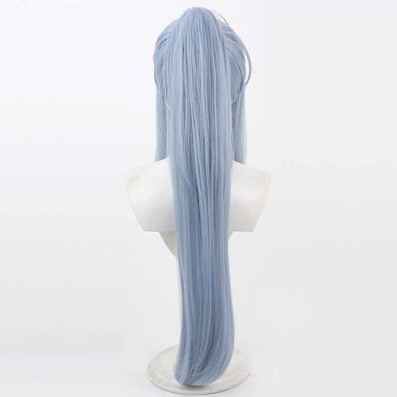 omgcos Goddess of Victory: Nikke Anchor Light Blue Ponytail Cosplay Wig