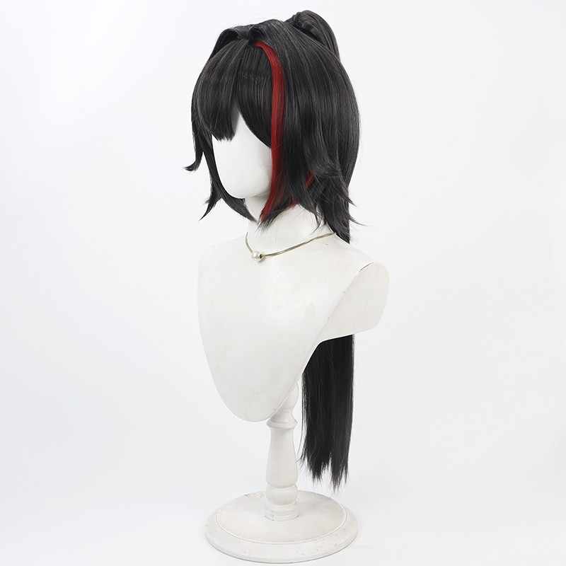 omgcos Goddess of Victory: Nikke Bay Black Mixed Red Cosplay Wig