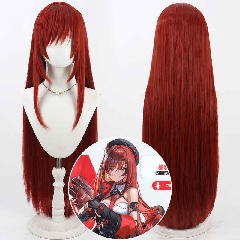 omgcos Goddess of Victory: Nikke Rapi Long Red Cosplay Wig