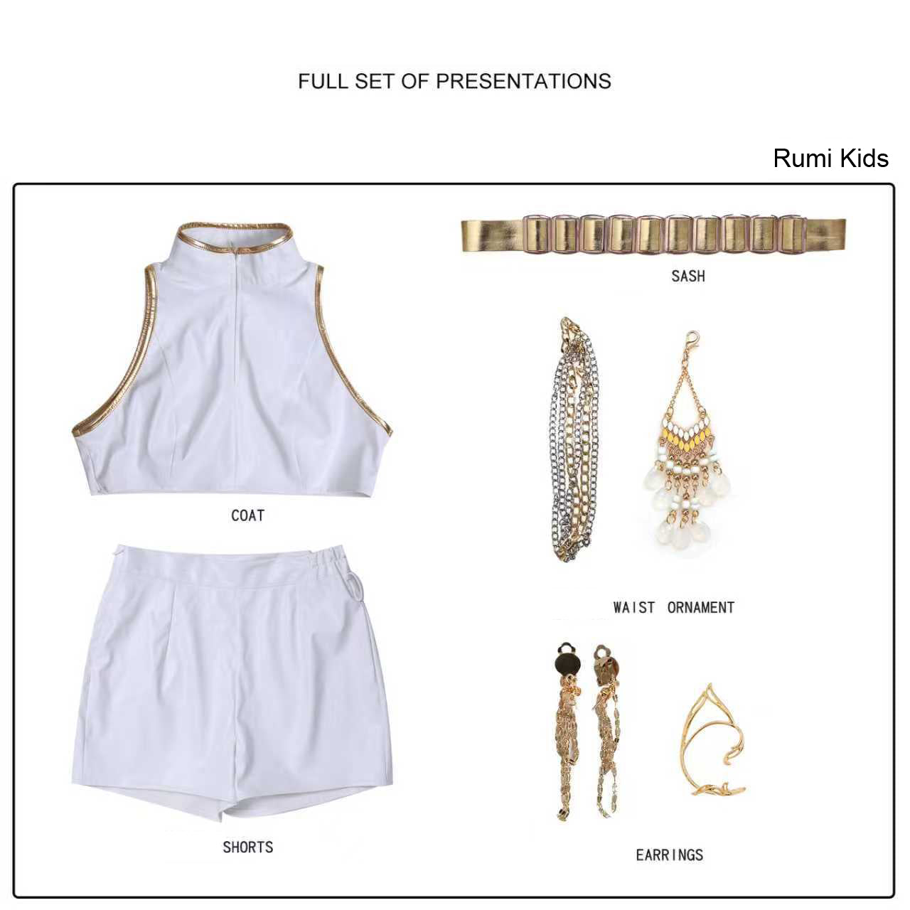 omgcos Kpop Girl White Outfit Cosplay Costume