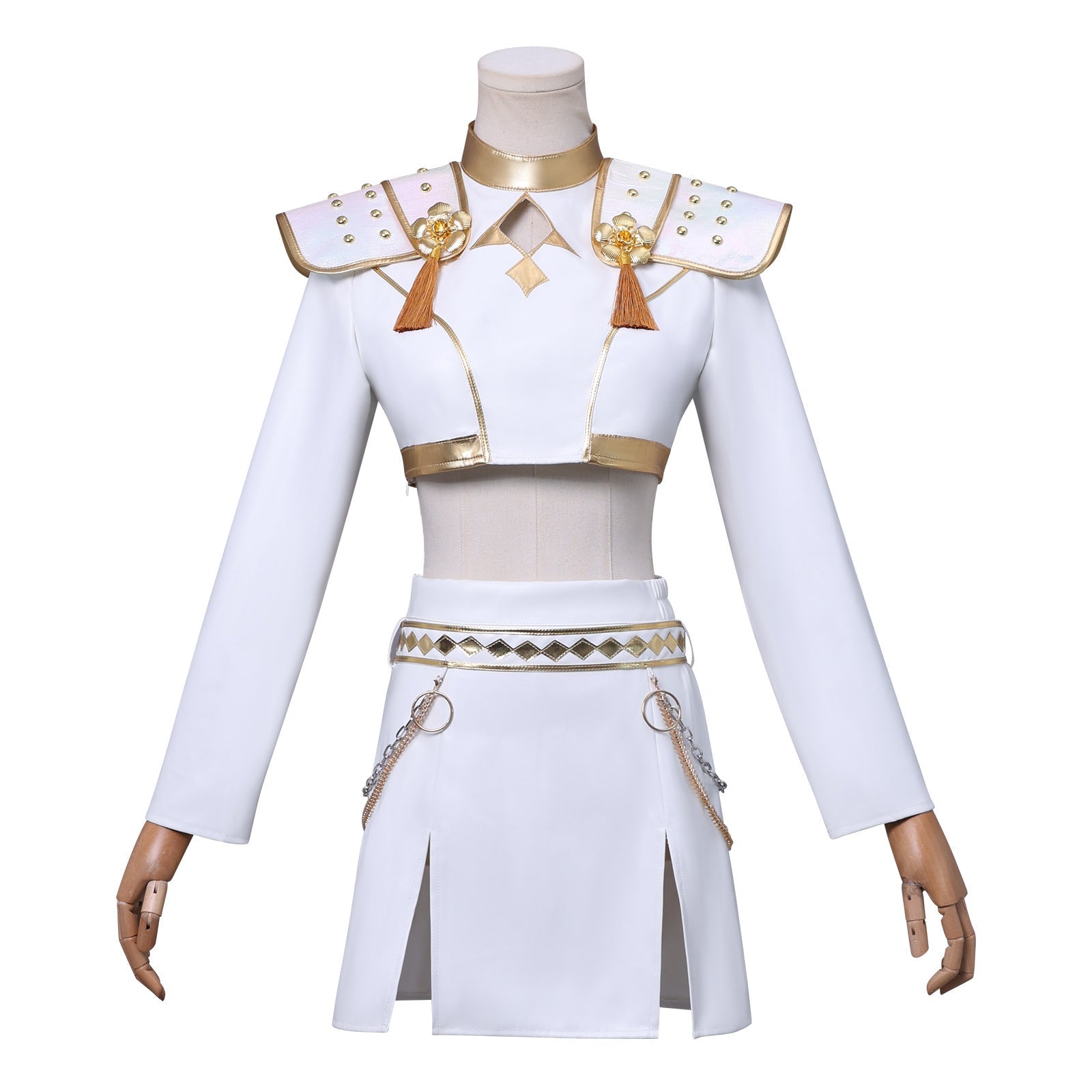 omgcos Kpop Girl White Outfit Cosplay Costume