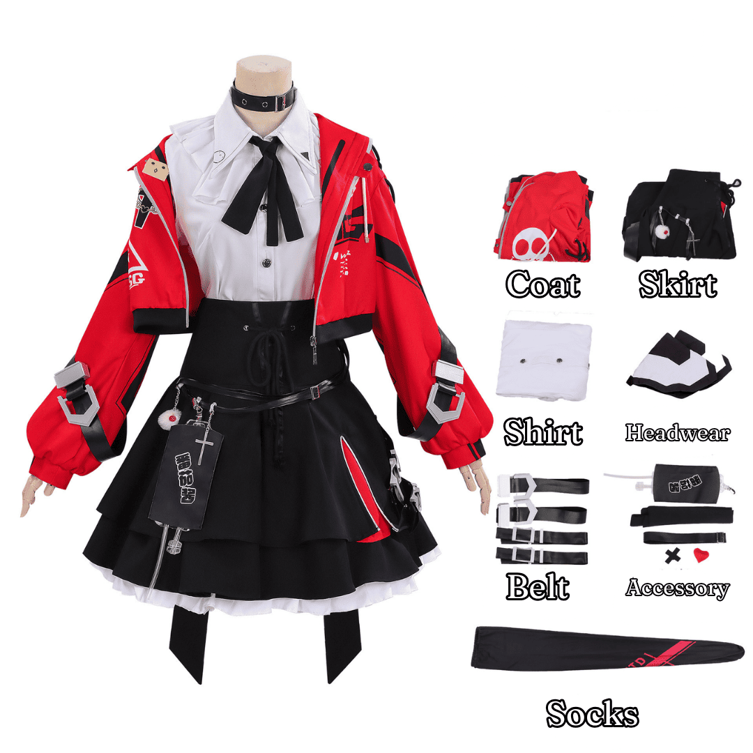 omgcos NTE Lacrimosa Red Cosplay Costume