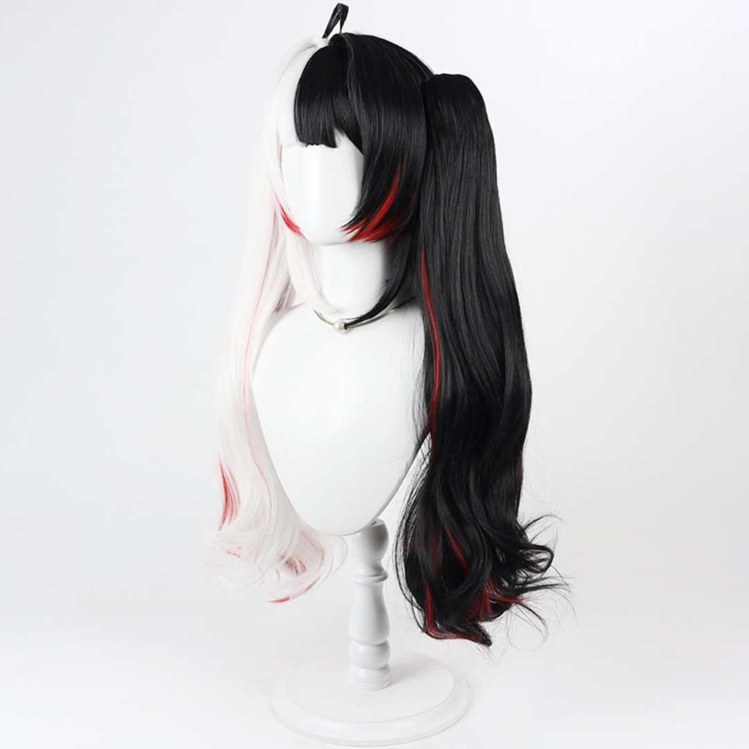 omgcos NTE Lacrimosa White Black Ponytail Cosplay Wig