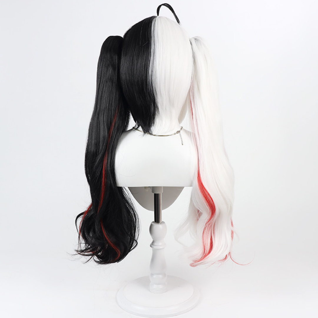 omgcos NTE Lacrimosa White Black Ponytail Cosplay Wig