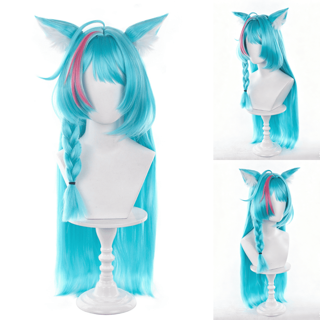 omgcos NTE Mint Green Long Cosplay Wig with Ears