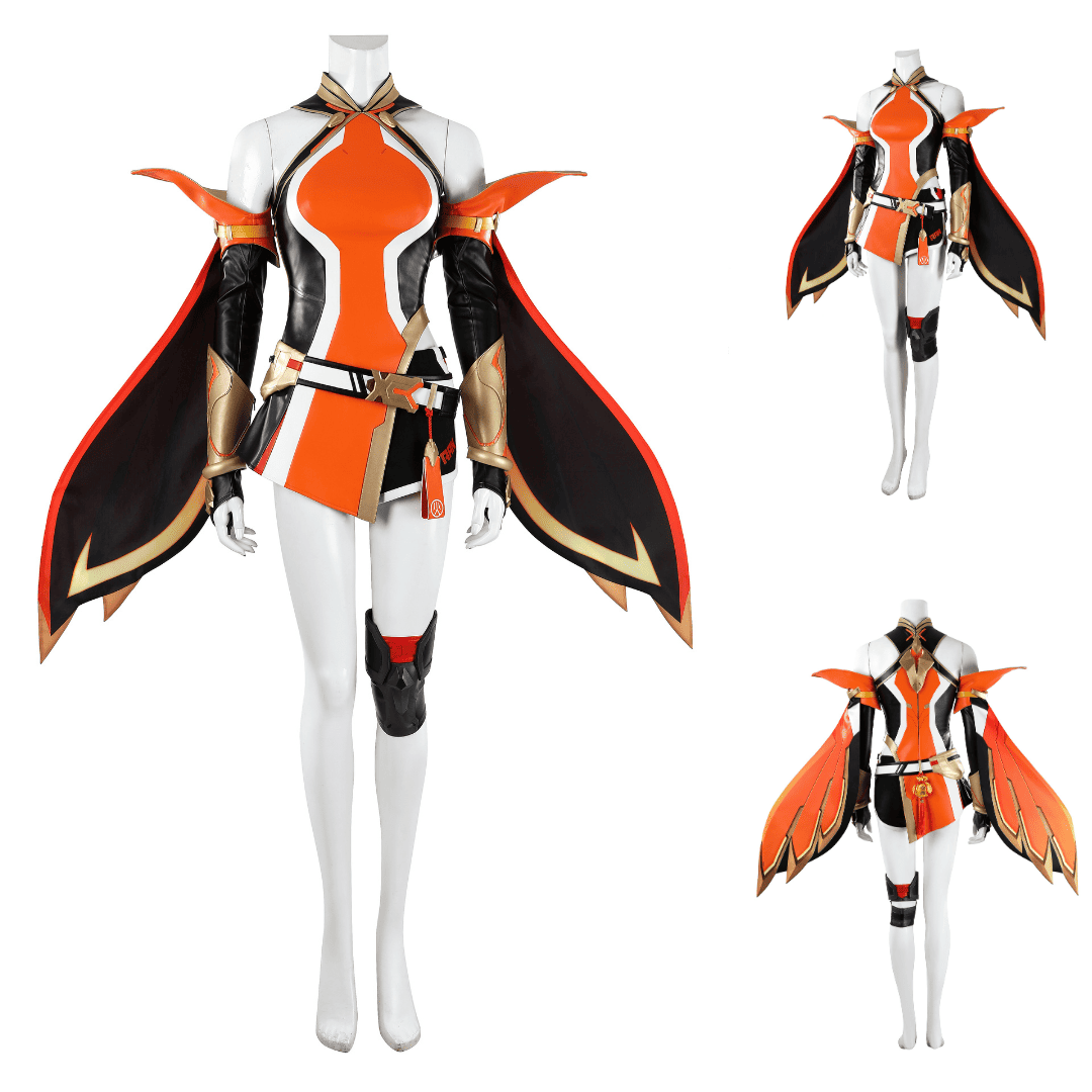 omgcos OW Anran Orange Battle Suit Cosplay Costume