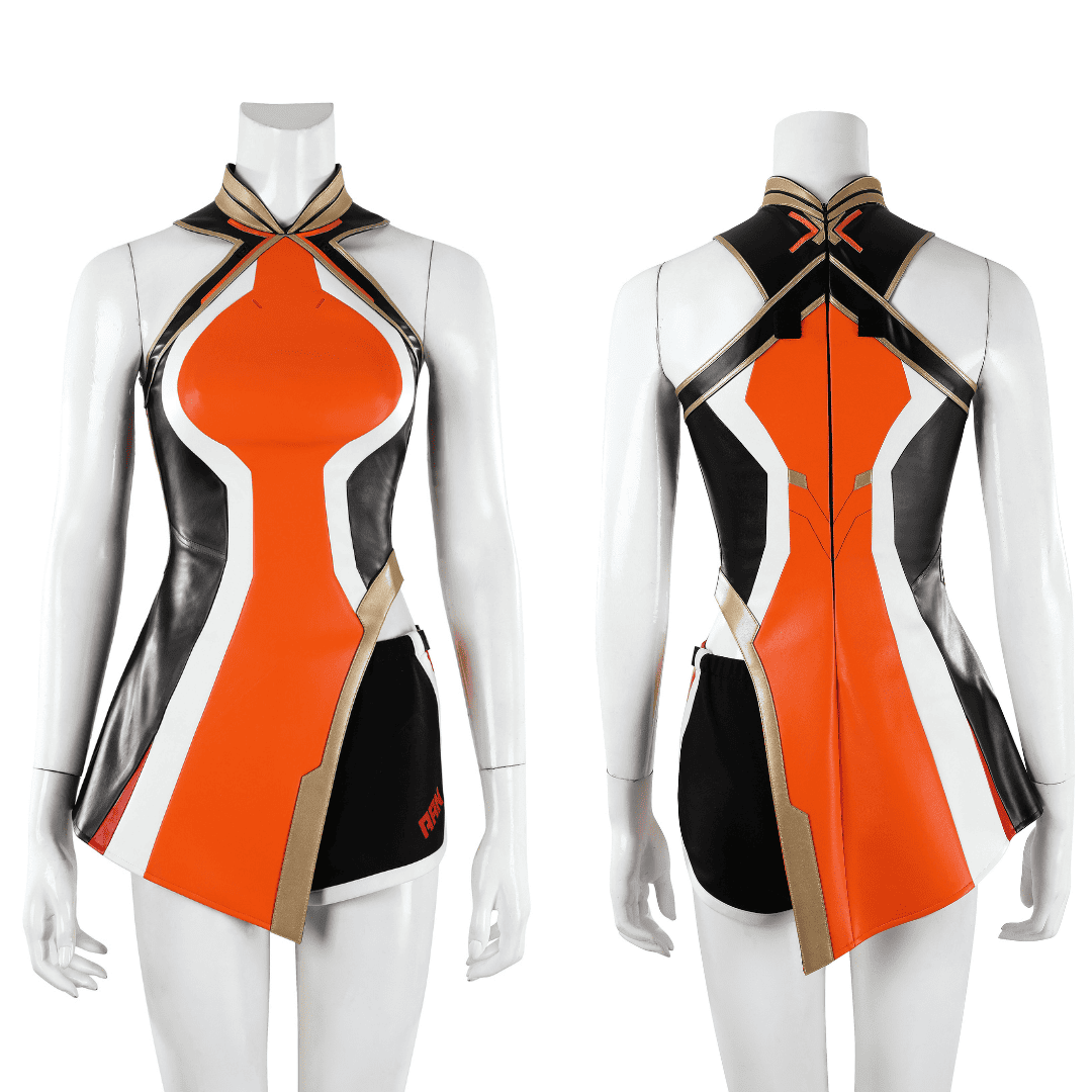 omgcos OW Anran Orange Battle Suit Cosplay Costume