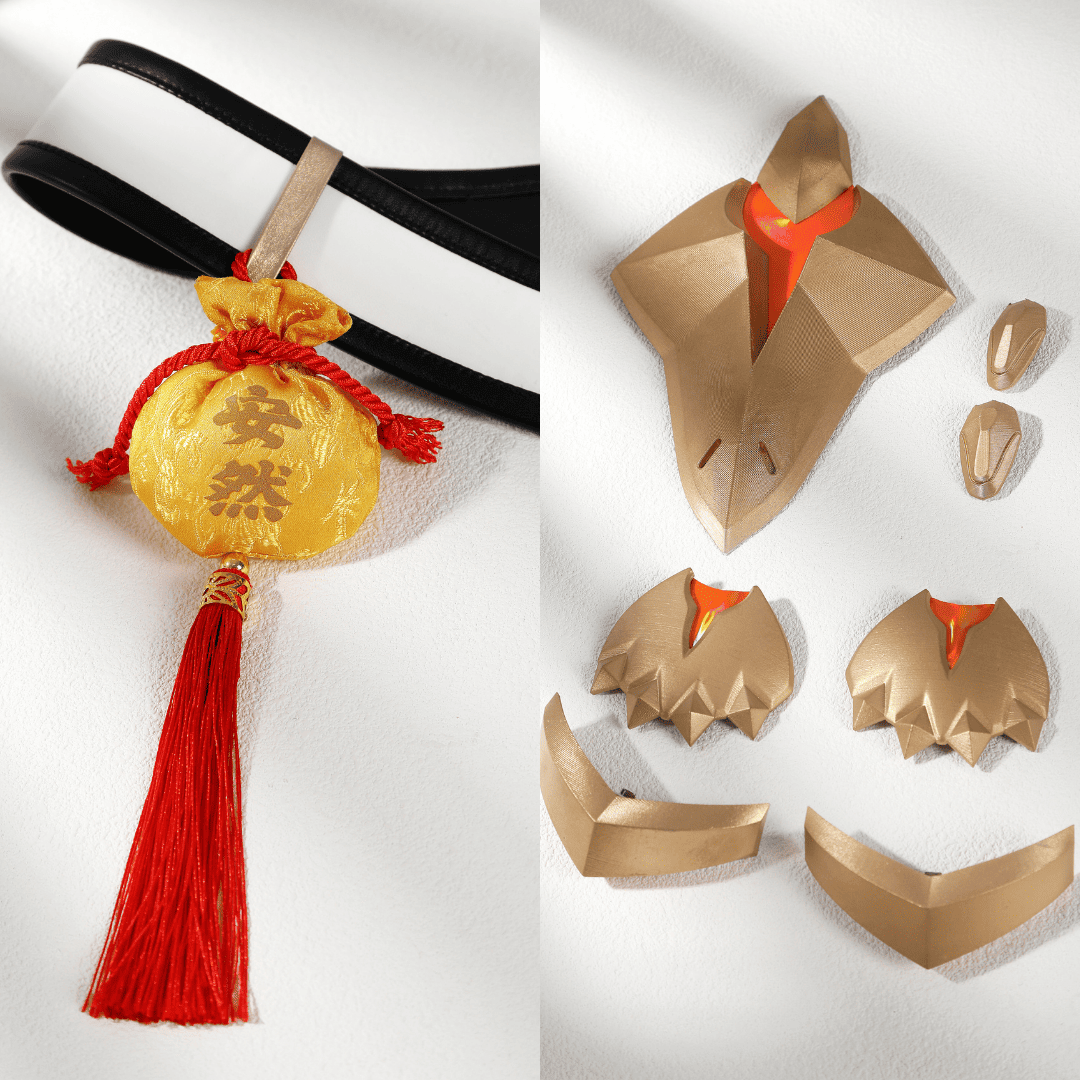 omgcos OW Anran Orange Battle Suit Cosplay Costume