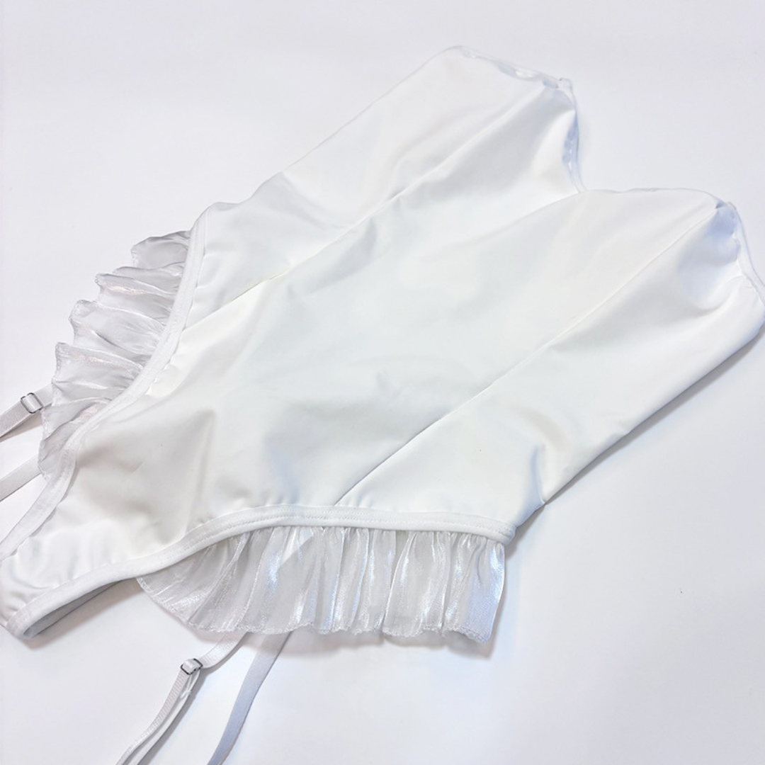 omgcos Sexy Angelic Pure White Bunny Girl Cosplay Costume