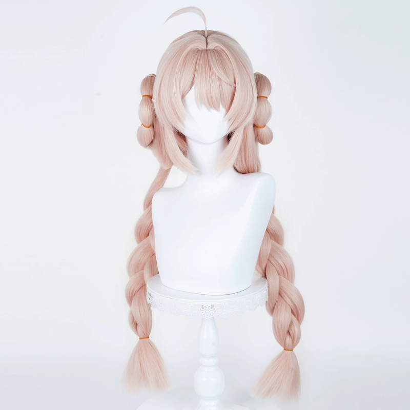 omgcos Zenless Zone Zero Zhao Pink 85cm Double Braided Cosplay Wig
