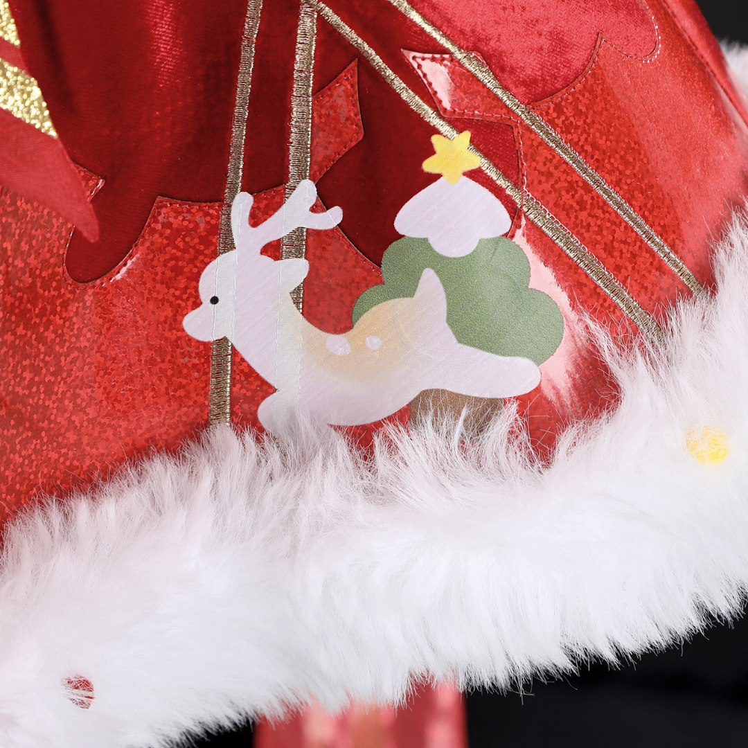 omgcos Christmas Warrior Cosplay Costume Festive Battle Dress