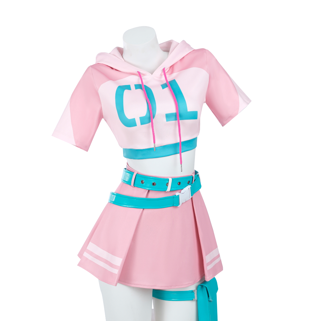 omgcos Fortnite Neko Singer Pink Skirt Cosplay Costume