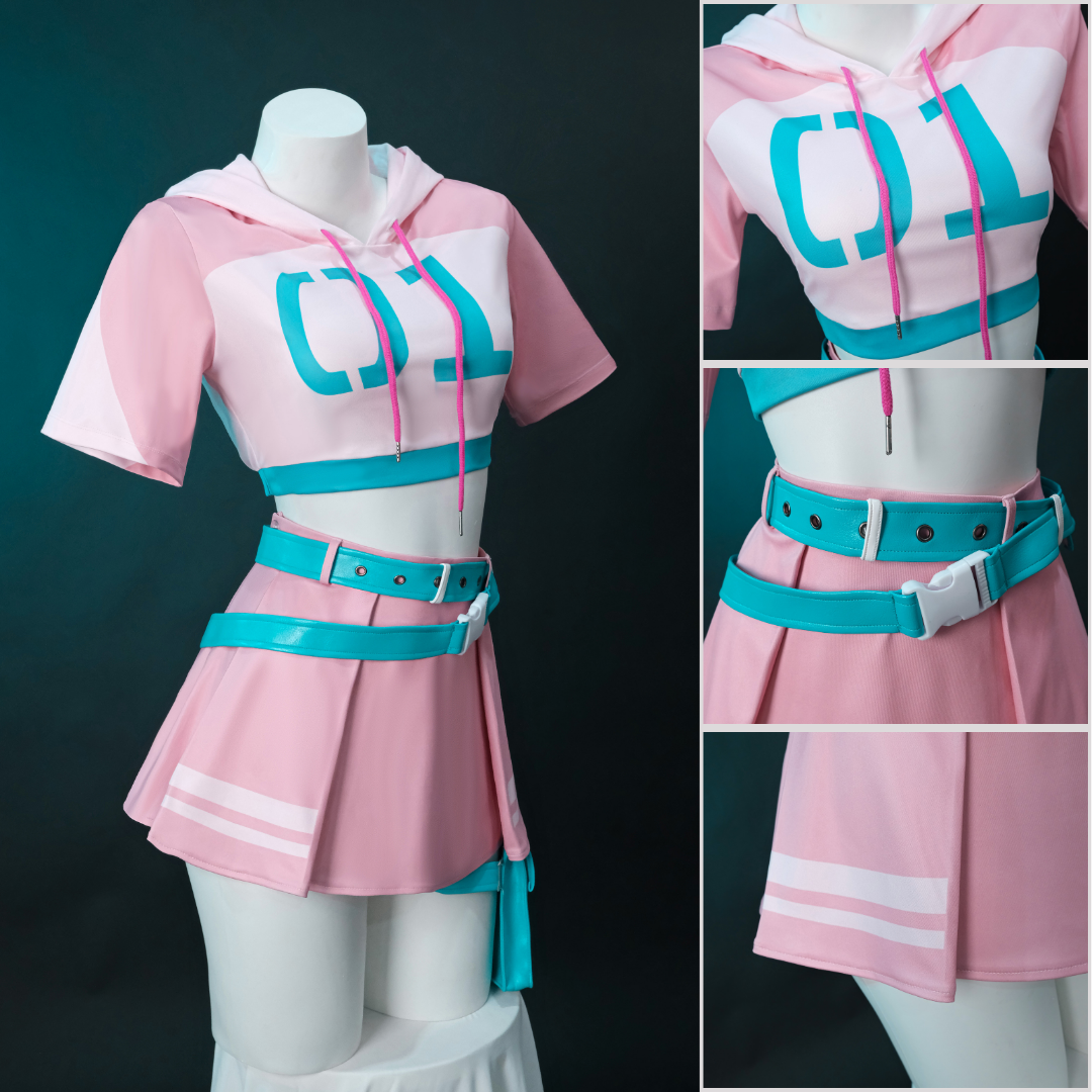 omgcos Fortnite Neko Singer Pink Skirt Cosplay Costume