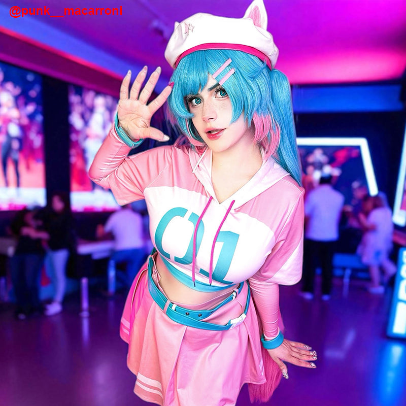 omgcos Fortnite Neko Singer Pink Skirt Cosplay Costume