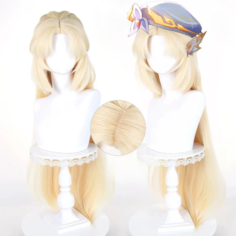 omgcos Genshin Impact Nicole Reeyn 100cm Gold Cosplay Wig