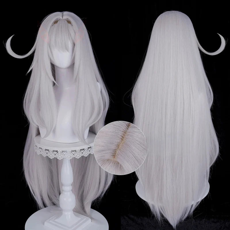 omgcos Genshin Impact Ronova Gray 98cm Halloween Cosplay Wig