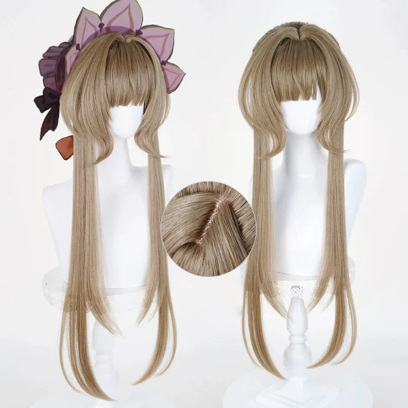 omgcos Genshin Impact Sandrone Marionette Brown 75cm Halloween Cosplay Wig