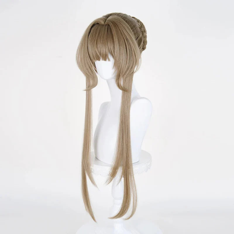 omgcos Genshin Impact Sandrone Marionette Brown 75cm Halloween Cosplay Wig