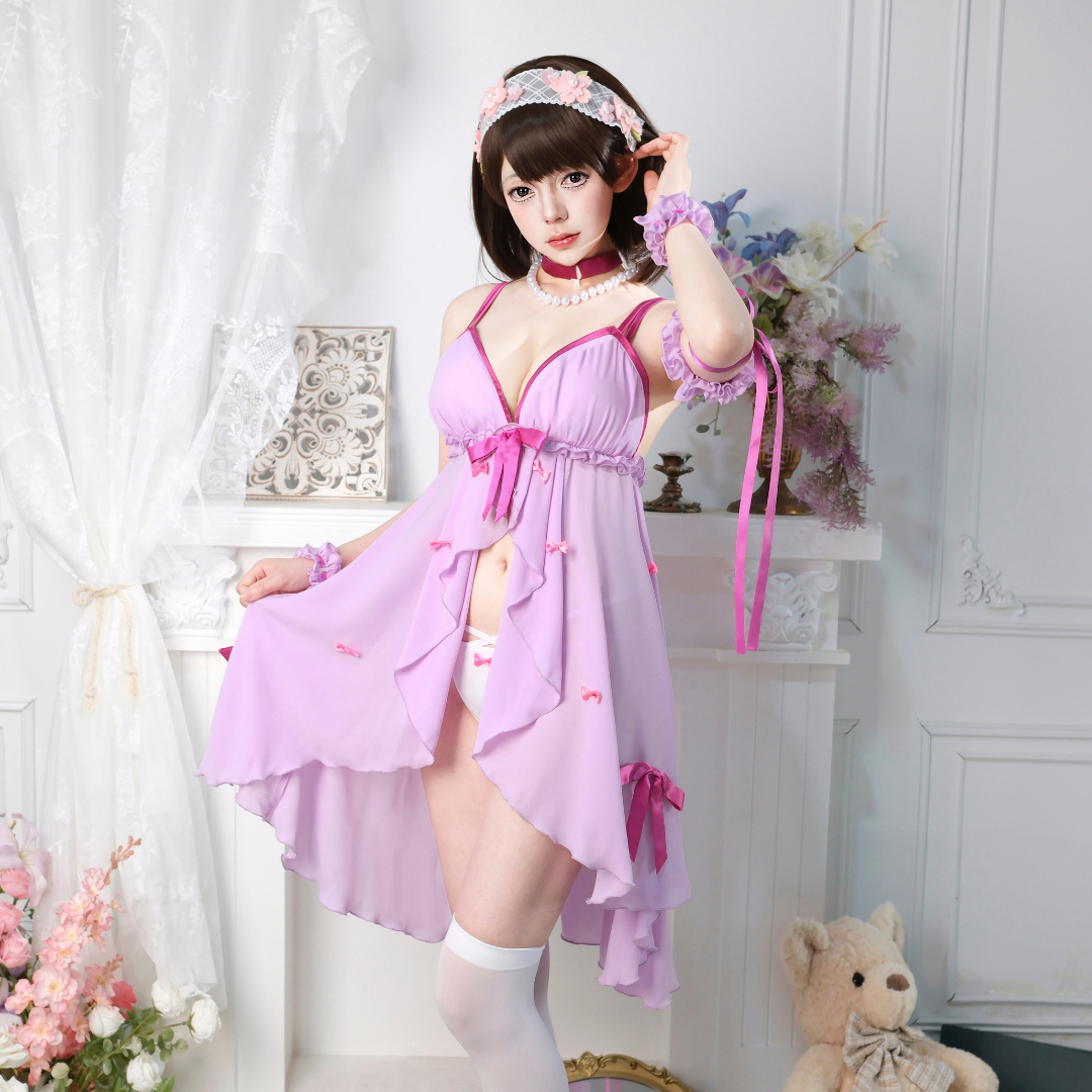 Last Batch omgcos Kato Megumi Pink Pyjamas Dress Cosplay Costume