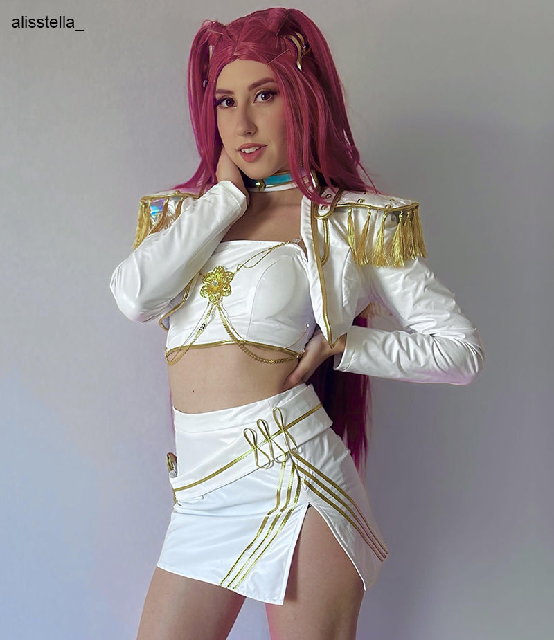 omgcos Kpop Girl White Outfit Cosplay Costume