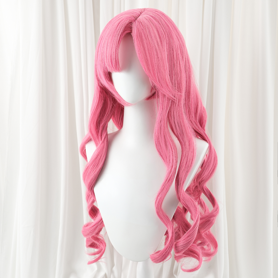 omgcos LOL Golden Spatula Perfume Gem Ahri Pink Cosplay Wig