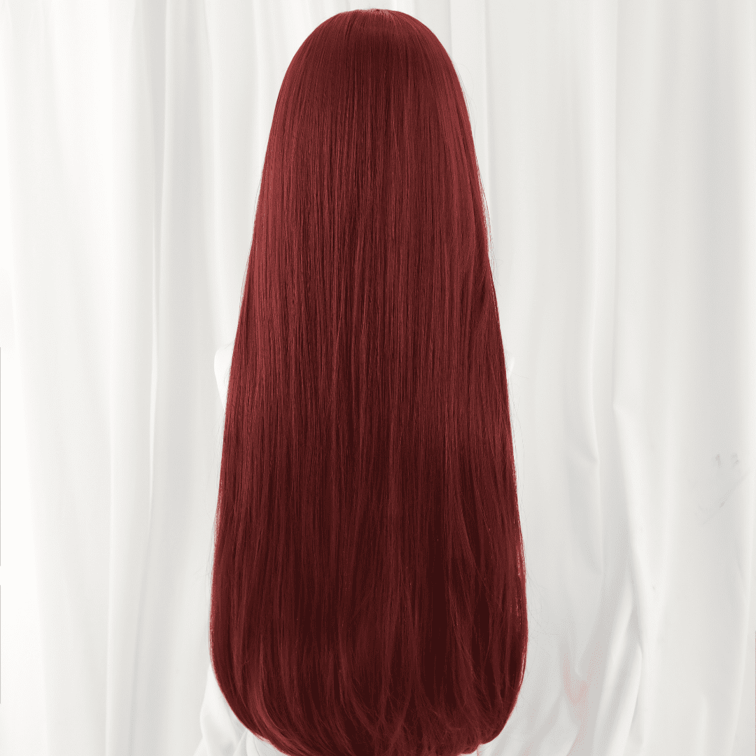 omgcos LOL Katarina Cosplay Wig Red Long Wig