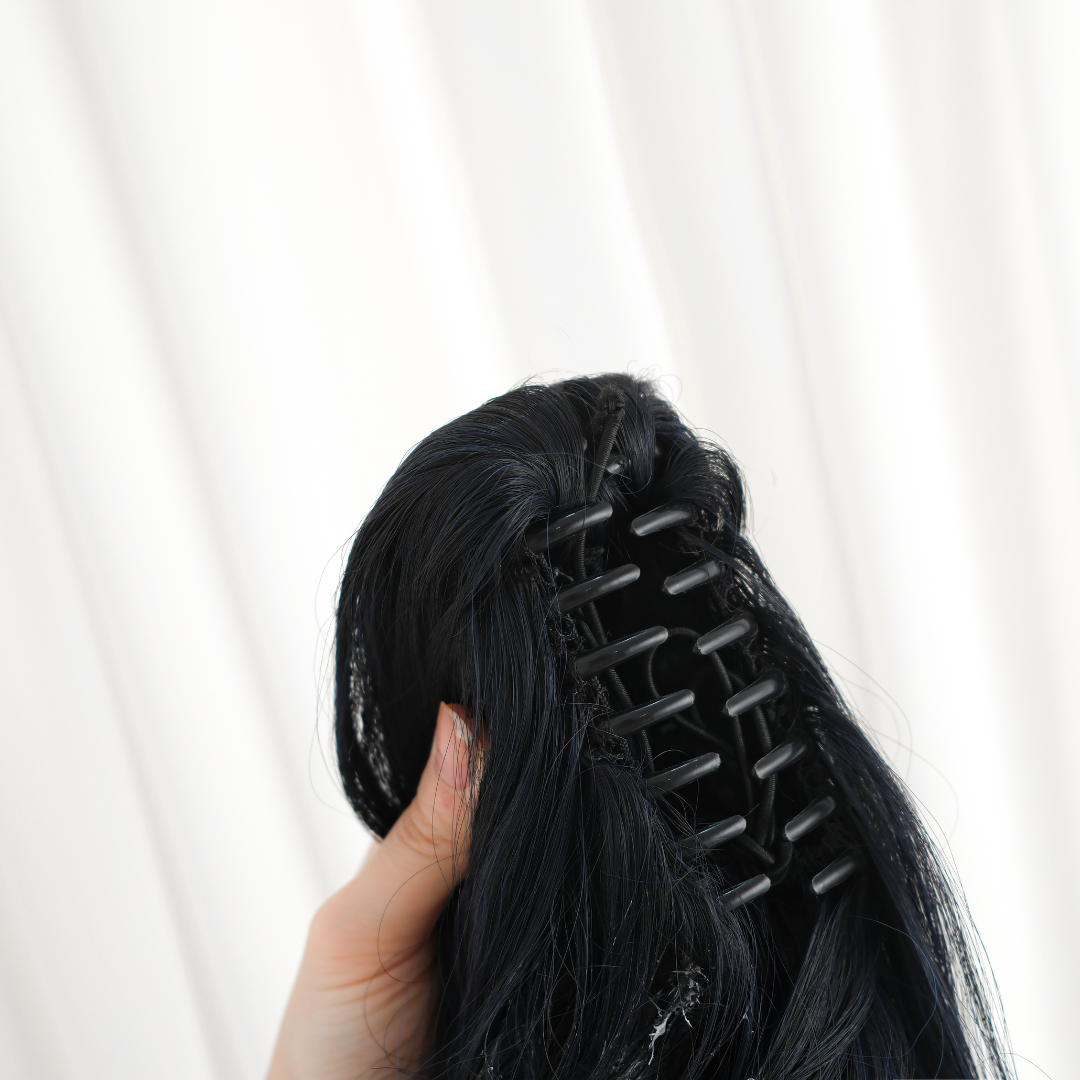 omgcos LOL League of Legends Akali Black Cosplay Wig
