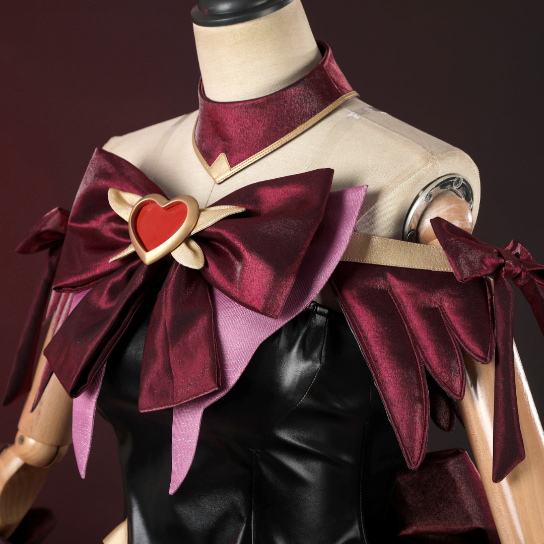 In Stock omgcos Overwatch Magical Girl Juno Cosplay Costume Black Red Set