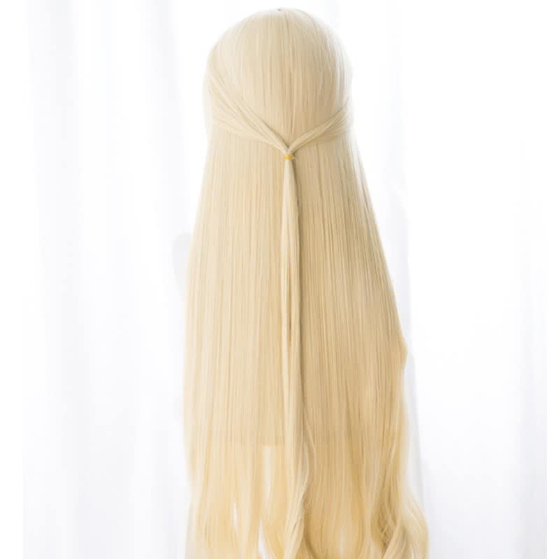 Anime Goblin Slayer Onna Shinkan Blonde 100cm Long Cosplay wigs