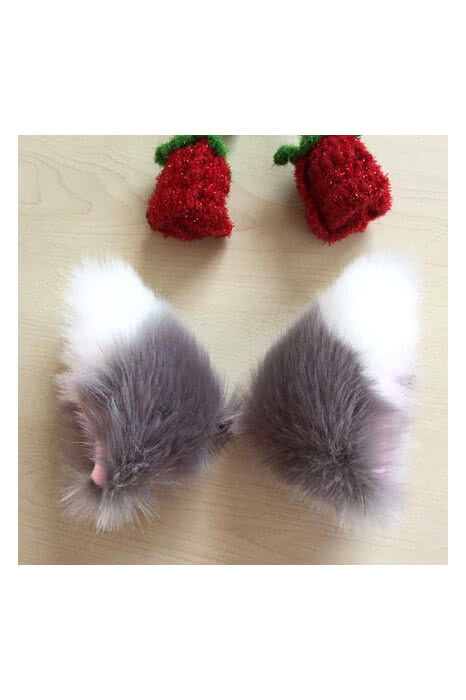 Anime Props Tip Plush Hairpin Solid Fox Ears Cosplay Accessory