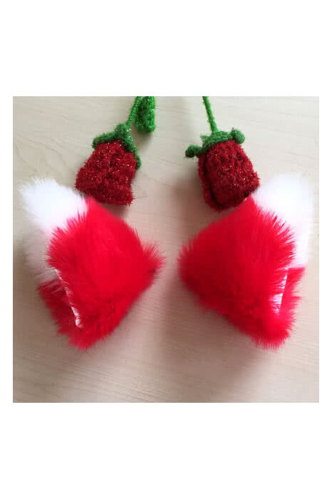 Anime Props Tip Plush Hairpin Solid Fox Ears Cosplay Accessory