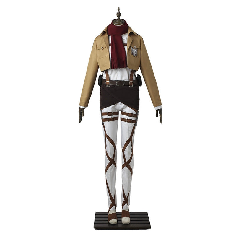 Attack on Titan Mikasa Ackerman Training Corps Uniform Set Cosplay Costumes