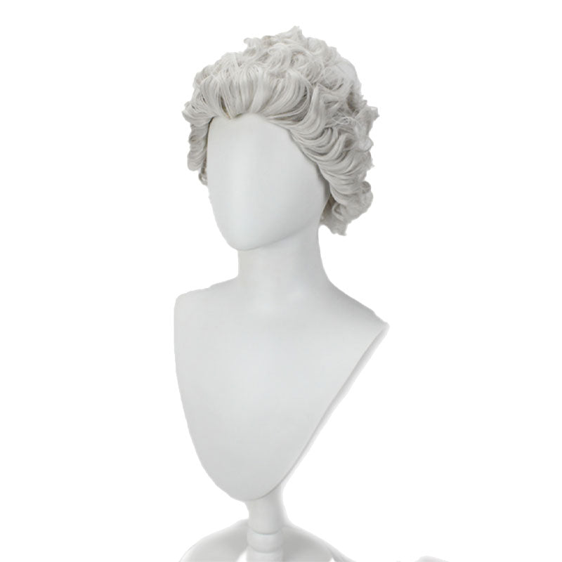 Baldur's Gate 3 Astarion Short Curly Grey Cosplay Wig