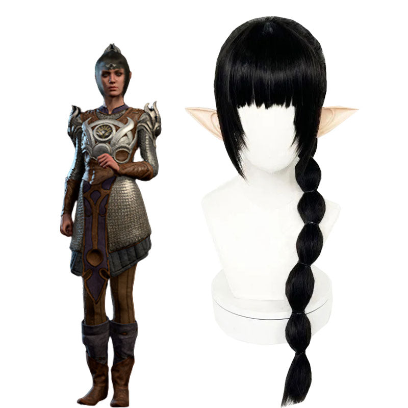 Baldur's Gate 3 ShadowHeart Black Cosplay Wig