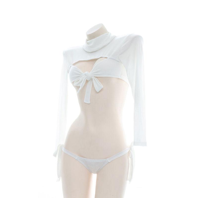 Beige Sexy Lingerie Uniform Cosplay