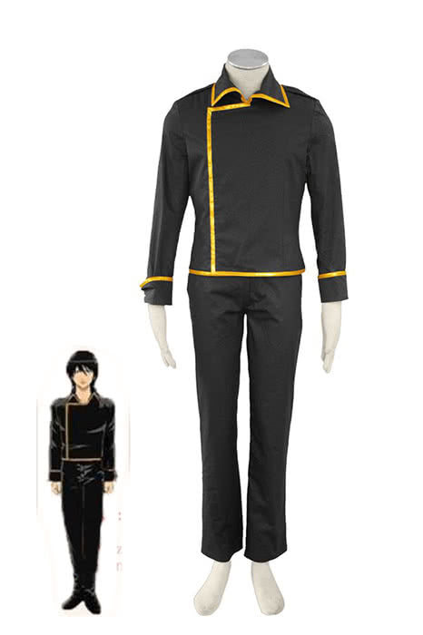 Black Uniform Gintama Earthworks Fourteen Lang Cosplay Costume Shinsengumi