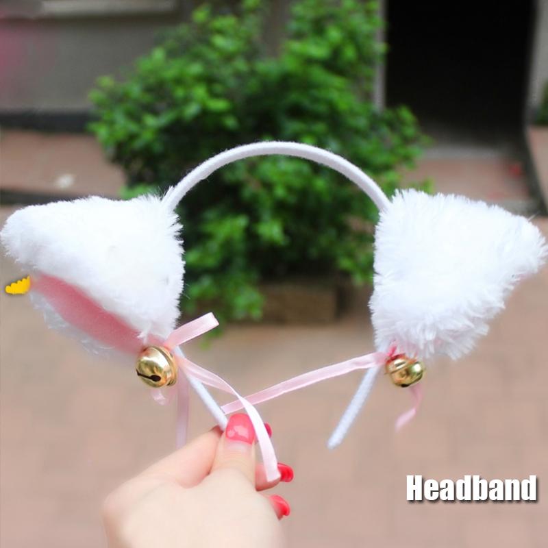 Black And White Cat Ears Tail Cat Claw Cos Props Headwear Cosplay