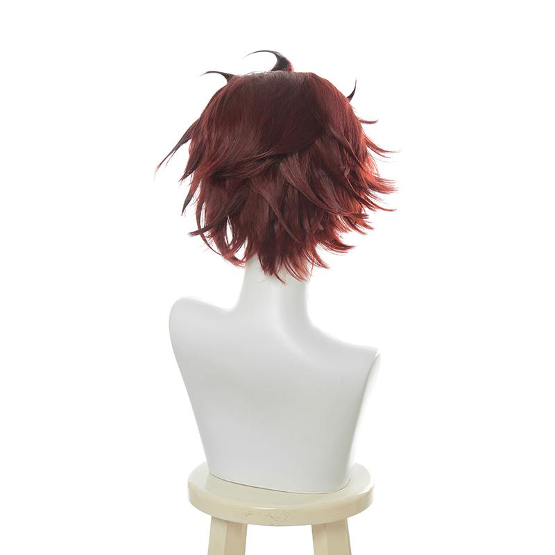 omgcos Anime Slayer Tanjirou Kamado Red Black Cosplay Wigs
