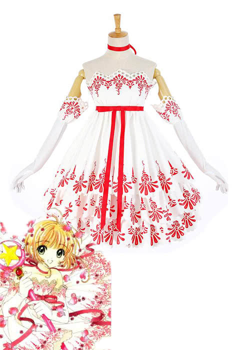 Presale Cardcaptor Sakura 20 Years Memorial Cosplay Costumes Roses Dresses